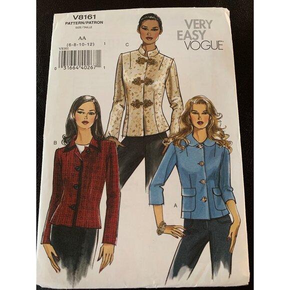 Vogue Misses Jacket Sewing Pattern V7011 Sz 6 - 12 - Uncut - Picture 10 of 10